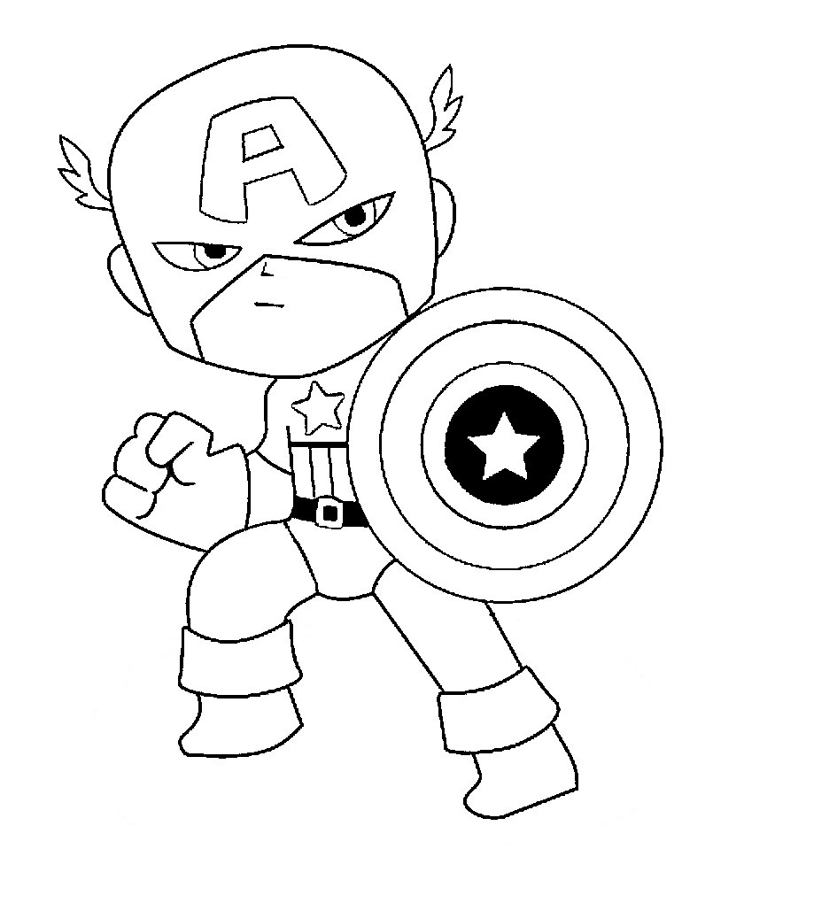 Bedava Kaptan Amerika Boyama Sayfası - Super Çocuk Boyama ...
