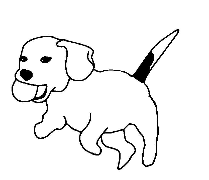 Köpek Boyama Sayfaları Çocuklar için Çizimler
