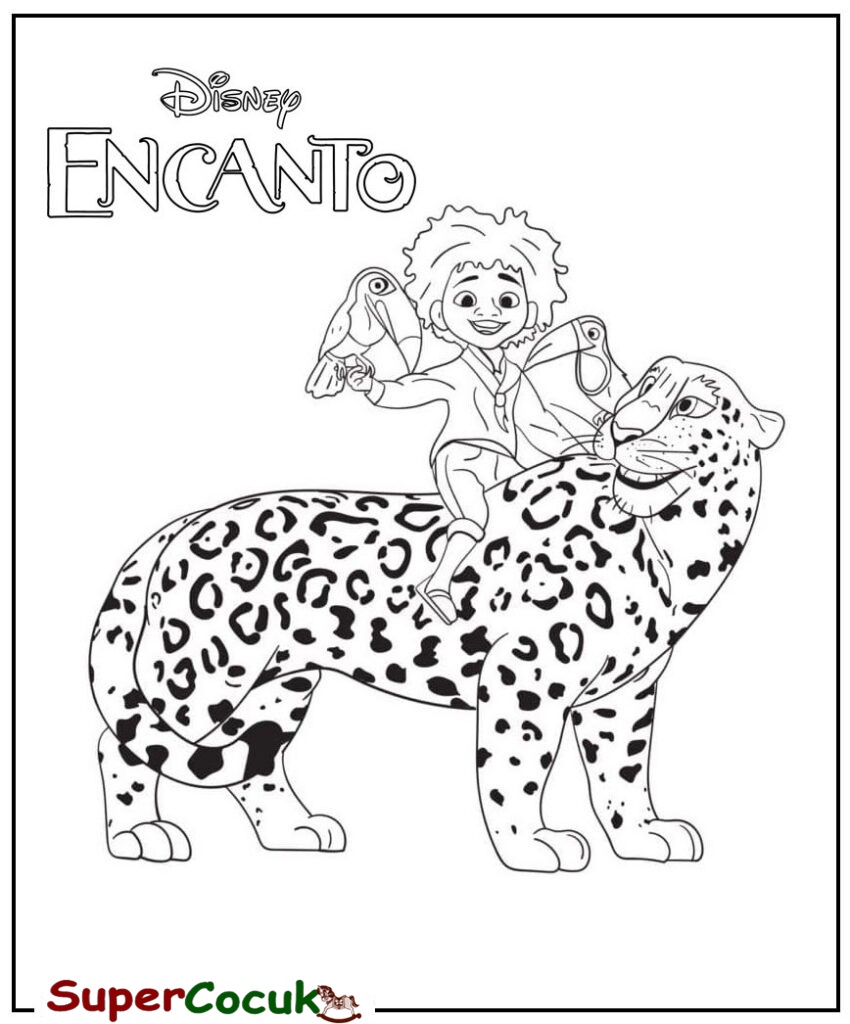 Encanto Boyama Sayfası Disney Kitabından Siyah Beyaz Çizimler