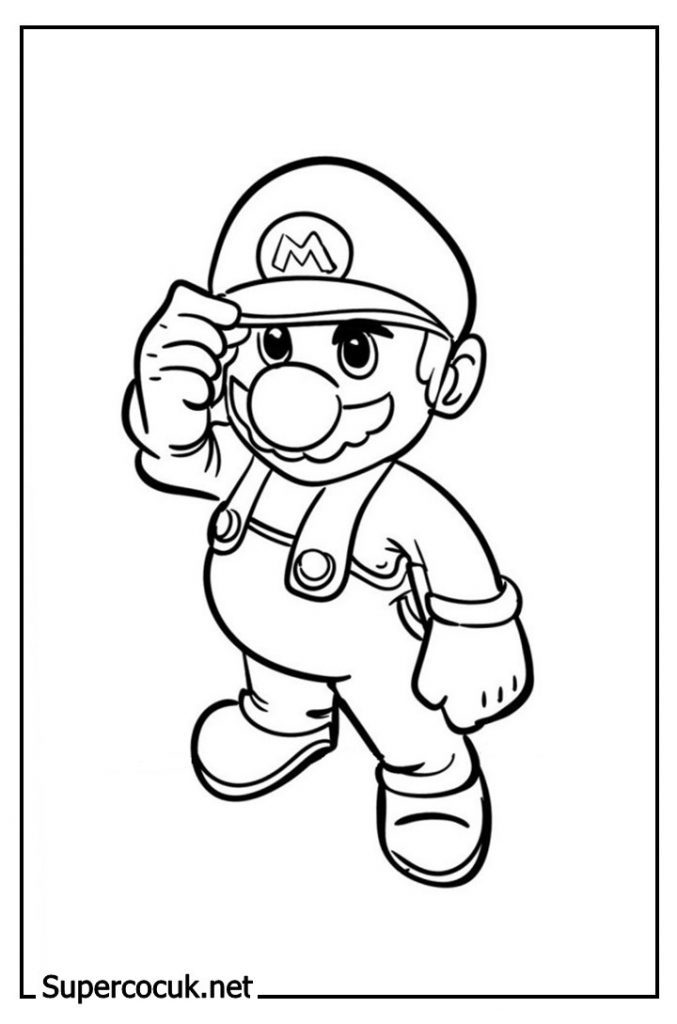 Ausmalbilder Super Mario für Kinder und Erwachsene
