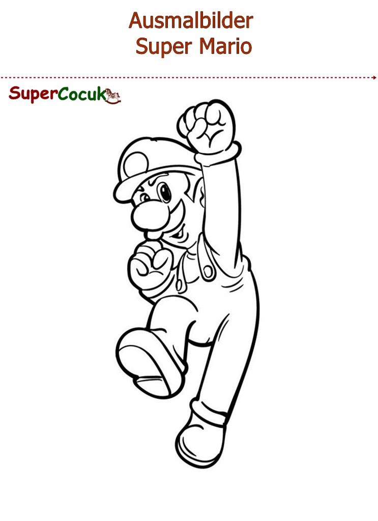 Ausmalbilder Mario Bros. 8 Stück, Malvorlagen Kostenlos als PDF